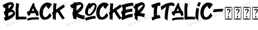 Black Rocker Italic字体转换